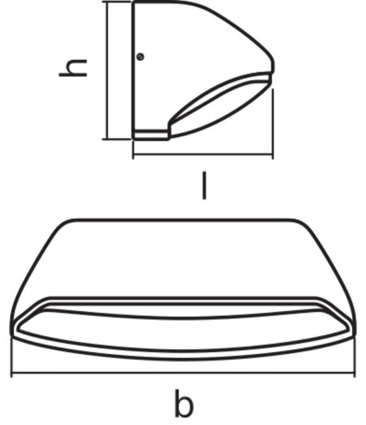 LED Wandleuchte Weiß Alu 3000K IP54 B:21 cm OSRAM