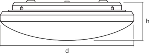 Runde LED Deckenlampe Weiß Alu Metall 3000K Ø40cm OSRAM