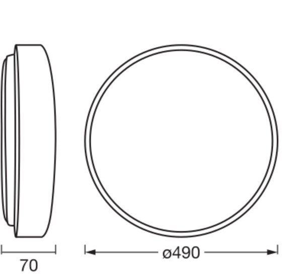 LED Deckenlampe Click-DIM Weiß Metall 3000K Ø49cm OSRAM