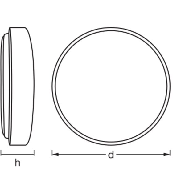 LED Deckenleuchte Weiß Metall Click-DIM 3000K OSRAM