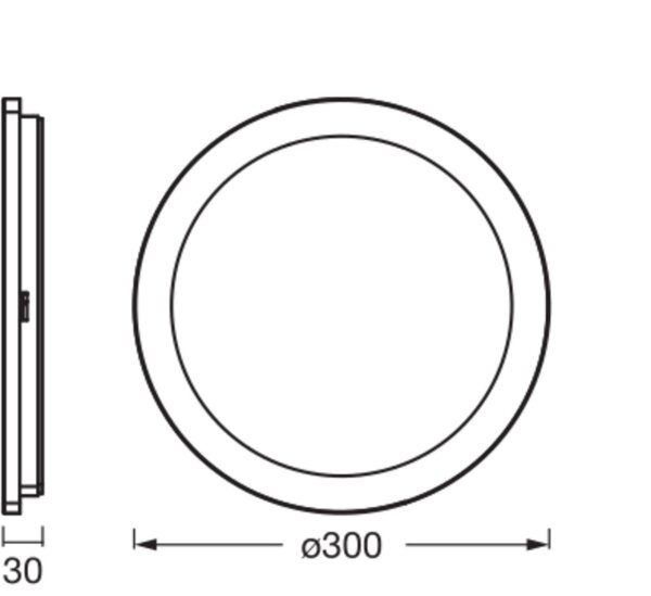 LED Deckenleuchte CCT Metall 3000-4000K IP44 OSRAM