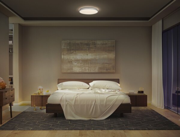 LED Deckenleuchte Silber Metall 3000K Ø29,5cm OSRAM