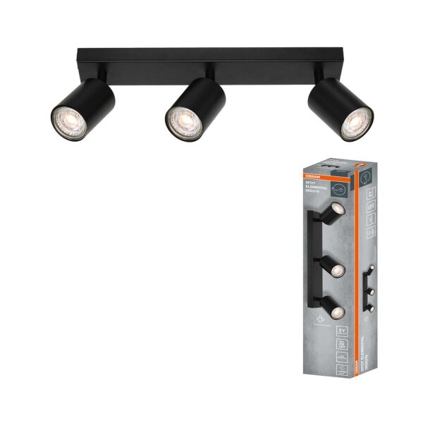 Deckenstrahler flexibel Schwarz Metall GU10 OSRAM