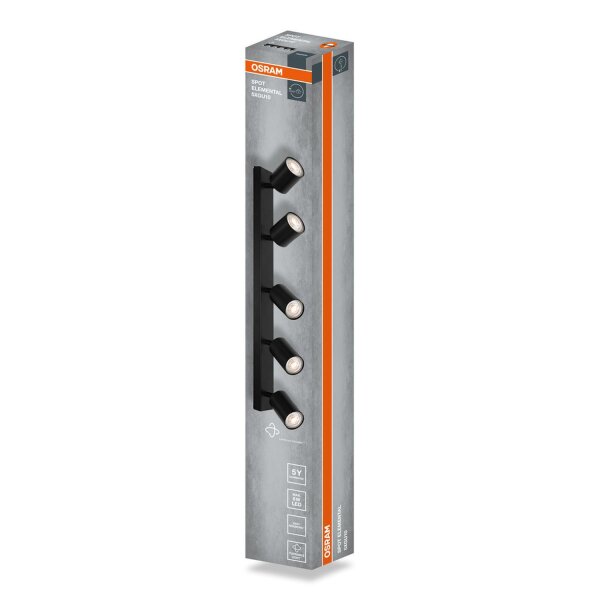 Deckenstrahler Schwarz Metall flexibel GU10 OSRAM