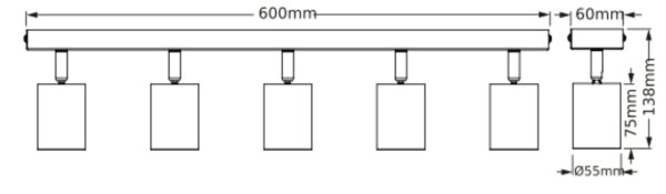 Deckenstrahler Schwarz Metall flexibel GU10 OSRAM