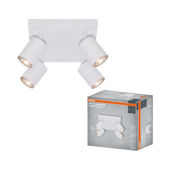 Spot schwenkbar flexibel Weiß Metall GU10 L21cm OSRAM