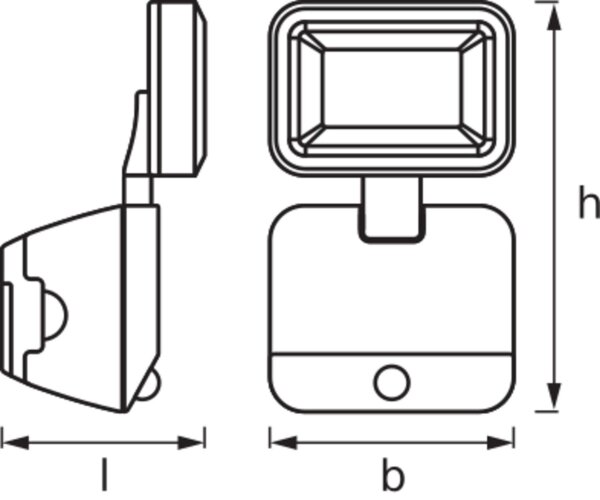 LED Wandleuchte Sensor H:21,5 cm 4000 K IP54 OSRAM