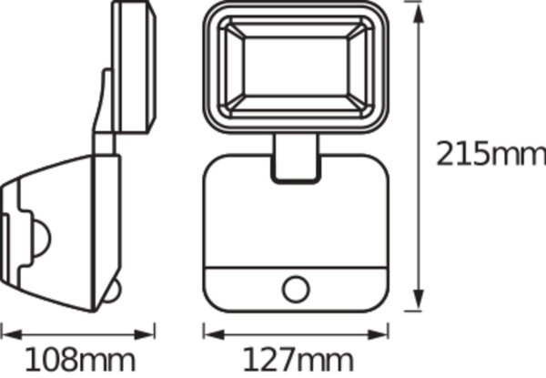 LED Wandleuchte Sensor H:21,5 cm 4000 K IP54 OSRAM