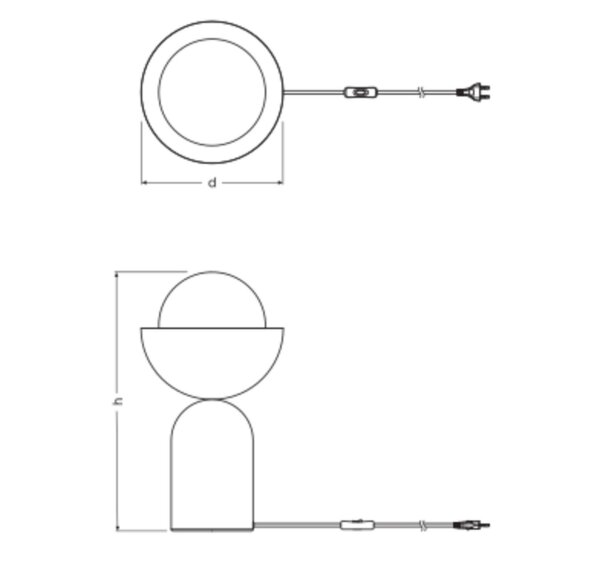 Tischlampe Glas Metall H:36,5 cm E14 Blau Rosa OSRAM