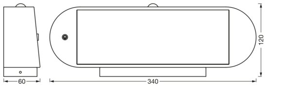 LED Solar Wandleuchte Sensor Alu 3000K IP44 OSRAM