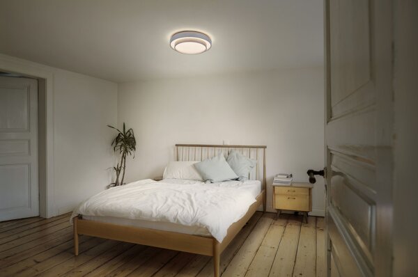 LED Deckenleuchte Silber Metall 3000K Ø38,5cm OSRAM