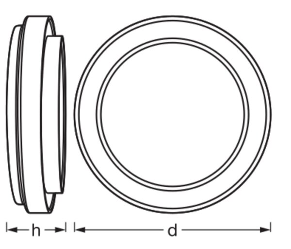 LED Deckenleuchte Silber Metall 3000K Ø38,5cm OSRAM