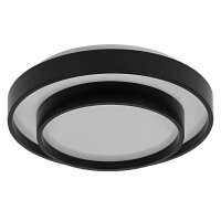 LED Deckenleuchte Metall Schwarz 3000K Ø29,5cm OSRAM