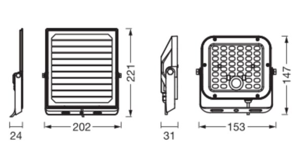LED Solar Spot Sensor dimmbar Metall 4000K IP65 OSRAM