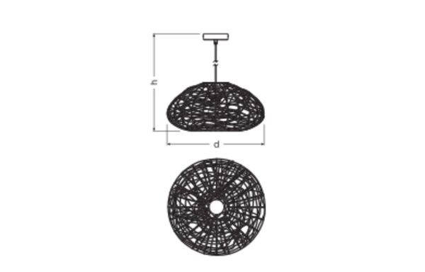 Pendelleuchte Braun Papier E27 Ø39,5 cm blendarm OSRAM