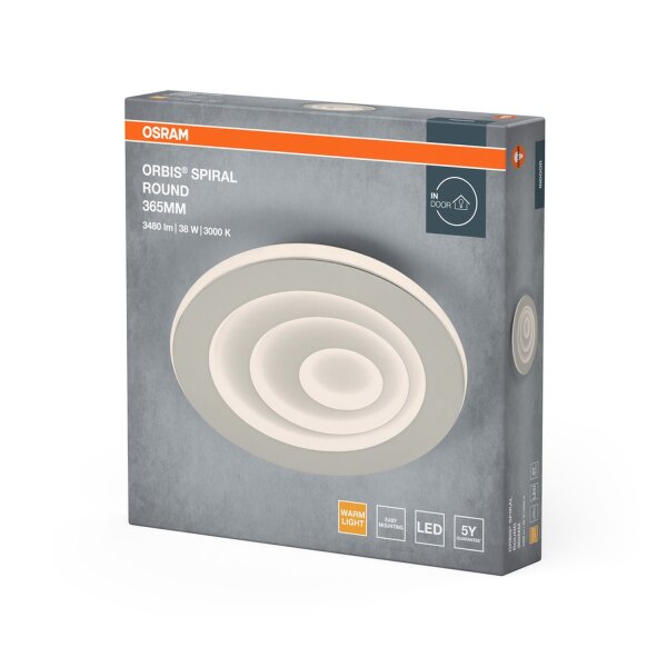 LED Deckenlampe dimmbar CCT Weiß 3000K Ø36,5cm OSRAM