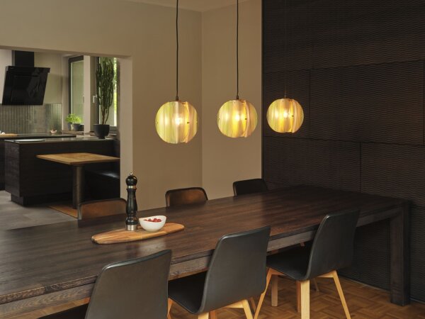 Pendelleuchte Schwarz Stahl Gold E27 Ø120 cm OSRAM