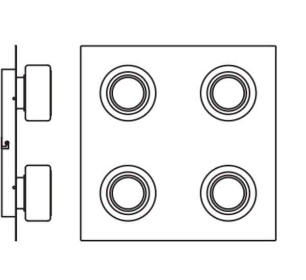 LED Deckenlampe CCT Weiß Metall Glas IP44 L:35cm OSRAM