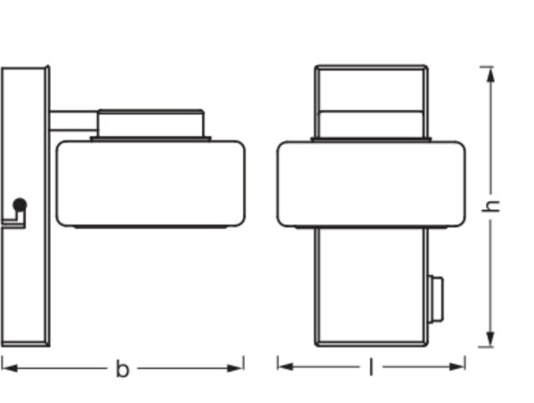 LED Wandleuchte Click-CCT Metall Weiß Glas IP44 OSRAM