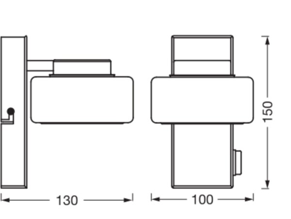 LED Wandleuchte Click-CCT Metall Weiß Glas IP44 OSRAM