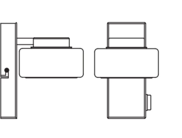 LED Wandlampe Click-CCT Metall Schwarz Glas IP44 OSRAM