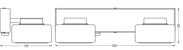 LED Wandleuchte Click-CCT Metall Chrom Glas IP44 OSRAM