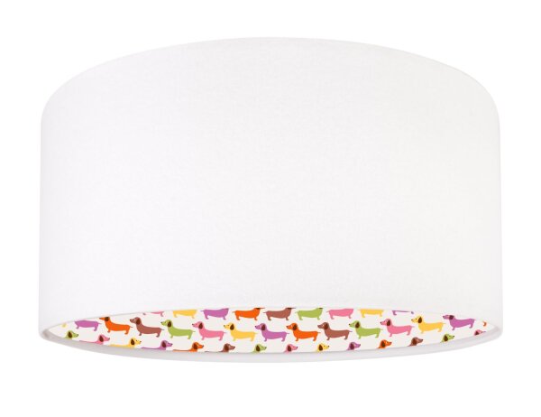 Hängeleuchte Weiß Stoff Schirm Kinderzimmer Lampe