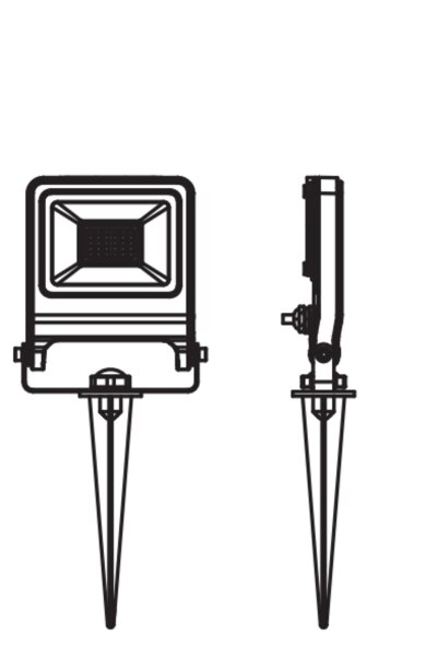 LED Außenstrahler schwenkbar 3000K IP65 32cm Erdspieß