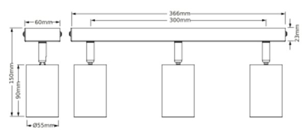 Deckenspot verstellbar flexibel Weiß Gold GU10 OSRAM