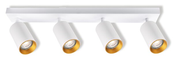 Deckenspot verstellbar Weiß Gold GU10 49cm Metall OSRAM