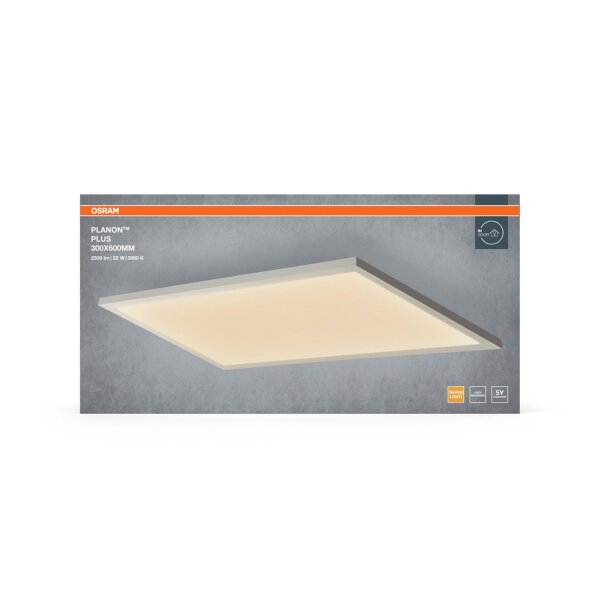 LED Deckenlampe 3000K Weiß Alu Metall L:59,5cm OSRAM