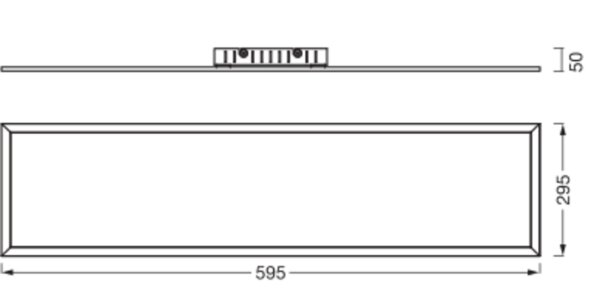 LED Deckenlampe 3000K Weiß Alu Metall L:59,5cm OSRAM
