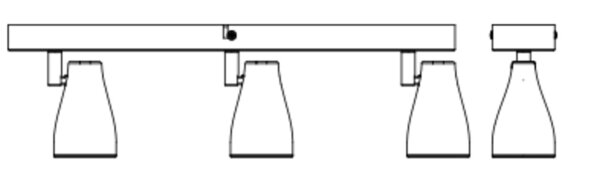 LED Deckenspot Grau Metall schwenkbar GU10 OSRAM