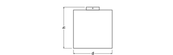 Deckenleuchte Karton E27 Metall rund B:25 cm OSRAM
