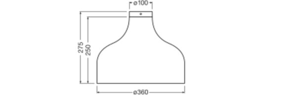 Deckenleuchte Karton Braun E27 Metall B:36 cm OSRAM