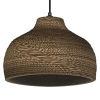 Hängelampe Karton E27 Braun Stahl L:36 cm OSRAM
