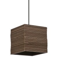 Hängelampe Karton E27 Schwarz Braun L:25 cm OSRAM