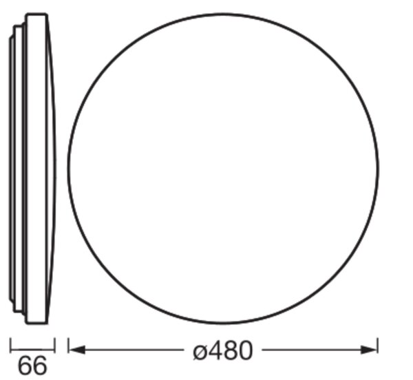LED Deckenlampe Metall Weiß 2700-6500K Ø48cm OSRAM