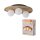 Deckenleuchte Weiß Holz Glas G9 L:50 cm blendarm OSRAM