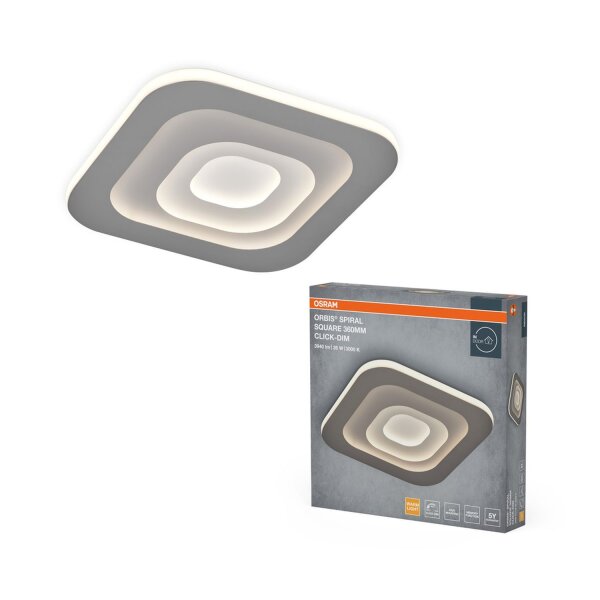 LED Deckenlampe Click-DIM Grau Metall 3000K OSRAM