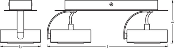 LED Deckenstrahler schwenkbar Weiß Metall 3000 K OSRAM