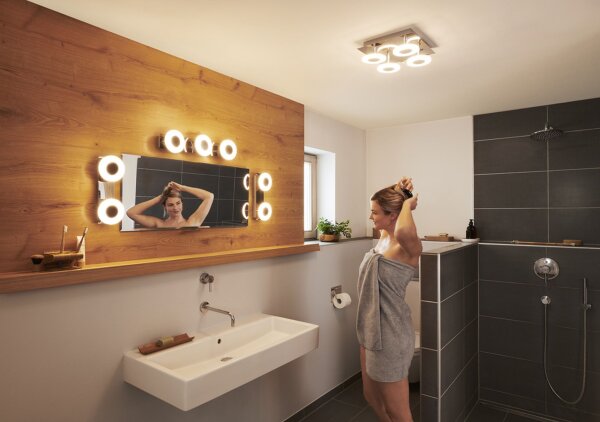 LED Deckenlampe dimmbar Smart+ TW Silber Alu IP44 OSRAM
