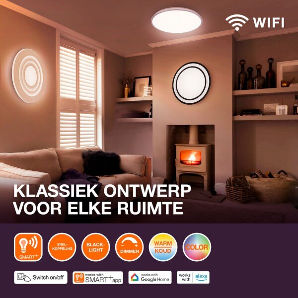 LED Deckenlampe dimmbar Smart+ TW Silber Alu IP44 OSRAM
