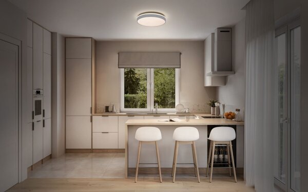 LED Deckenlampe Silber Metall 3000K rund Ø38,5cm OSRAM