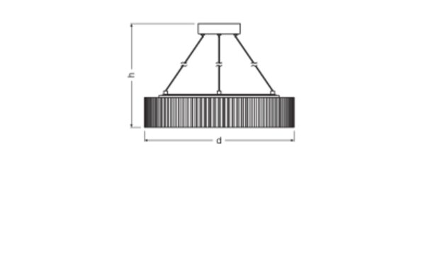 LED Pendelleuchte Filz 3000 K Metall Ø50 cm OSRAM