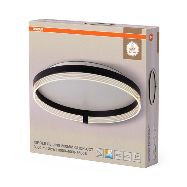 LED Deckenleuchte CCT Weiß Metall B:50 cm rund OSRAM