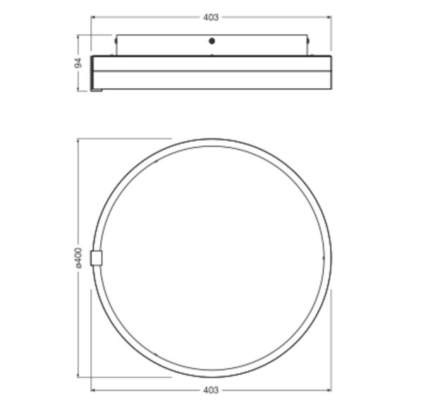 LED Deckenlampe CCT Weiß Metall rund B:40 cm OSRAM