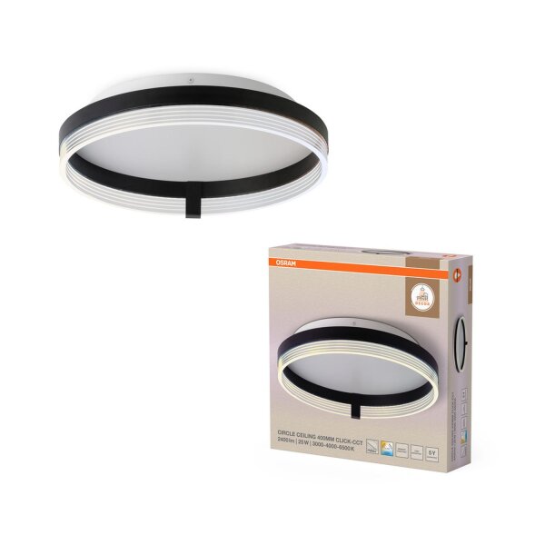 LED Deckenlampe CCT Weiß Metall rund B:40 cm OSRAM