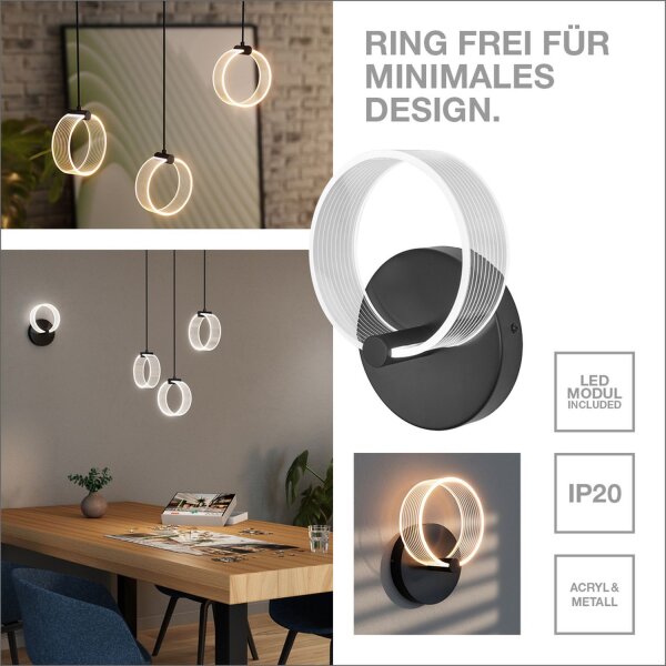 LED Pendelleuchte CCT Schwarz Metall L:15 cm OSRAM