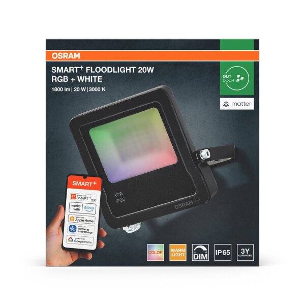 LED Außenlampe Smart RGBW Alu Dunkelgrau IP65 OSRAM